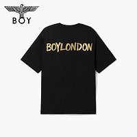 BOY LONDON 潮牌短袖情侣同款春夏季logo圆领T恤 N01801 黑色 XS