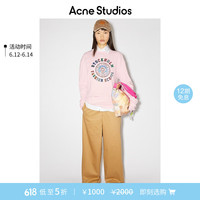 Acne Studios【尊享5折】 男女同款Face表情字母图案印花上衣长袖T恤CL0260 浅粉色 S