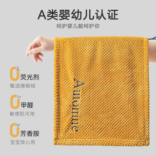 三利珊瑚绒比纯棉吸水不易掉毛吸水速干毛巾面巾洗脸洗澡干发巾 春生+秋收