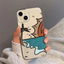 apple苹果限时免单直降99元沙滩椰树适用苹果715系列手机壳