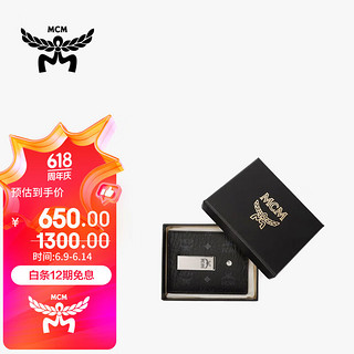 MCM CM 奢侈品 中性礼盒款黑色人造革配牛皮革卡包卡夹 MXCAAVI02BK001