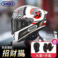 SHOEI HOEI X15头盔日本原装进口X14全盔跑盔男女骑士机车摩托车四季赛道盔 X15透明镜片 L码（建议58-59头围）