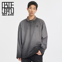 ABLE JEANS【中国想象】24秋秦·俑系列男士新中式水洗长袖T恤 古黑【6月17日前】 XL