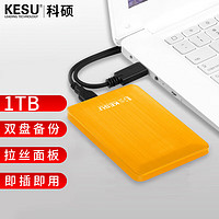 KESU 科硕 1TB 移动硬盘USB3.0双盘备份K2518-活力黄 2.5英寸
