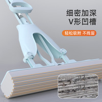 bluecoati 蓝浣熊 吸水胶棉拖把对折式可伸缩挤水拖布家用干湿两用拖地免手洗