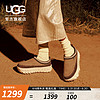 UGG 夏季男女同款厚底轮胎底一脚蹬懒人鞋 1154530 CTC  栗色/陶土褐白色 45.5 CTC | 栗色/陶土褐白色