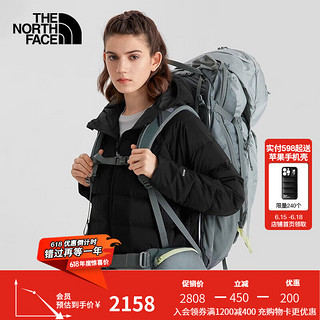 THE NORTH FACE 北面 羽绒服女户外800蓬鹅绒高蓬防水防风保暖外套秋季|7QW7 JK3/黑色 XXL/175