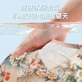 夏款新中式裙子复古国风中老年女装印花连衣裙