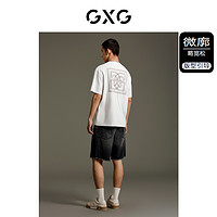 GXG 男装 商场同款后背图案短袖T恤 2023年夏季新品GEX14414122