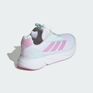 adidas DURAMO SL BOA K旋转按钮运动鞋女小童儿童阿迪达斯 白/祈福淡紫/薄荷绿 33.5码