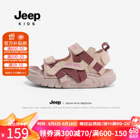 Jeep儿童凉鞋夏款包头溯溪鞋2024新款运动夏季女童鞋子儿童沙滩鞋