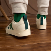 adidas/阿迪达斯 轻运动 休闲板鞋 45,46,47,37,41,42,44.5,43,44,46.5,39,40.5,36,38,40,42.5,35.5,36.5,38.5 白色/银色,乳白色/绿色,粉/浅粉棕/白 男女通用