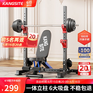 KANGSITE 康斯特 斯特（KANGSITE）深蹲架多功能家用卧推架一体杠铃架举重床杠铃套装组合器材 单独深蹲架（不含杠铃/凳）