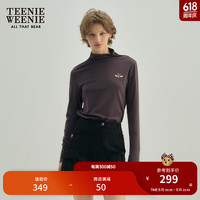 Teenie Weenie【多性能肌底衣】小熊2024年早秋新款半高领打底衫女