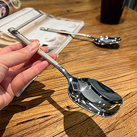 优赏 不锈钢加厚方头勺子家用吃饭调羹汤勺韩式干饭灯笼勺