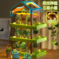 奥智嘉儿童益智玩具男女孩三层阳光房种植屋科学实验diy手工