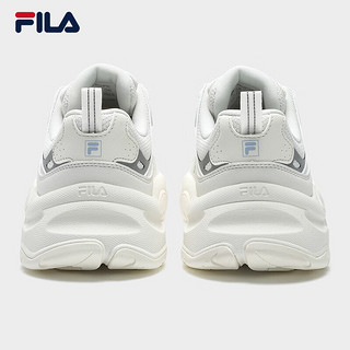 斐乐（FILA）女鞋老爹鞋运动鞋2024夏季火星3休闲跑步运动鞋 星白/奶油白色-SC 37.5
