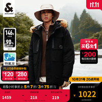 杰克·琼斯(JACK&JONES)23冬季新款羽绒服男长款上衣三防保暖宽松休闲户外外套男装