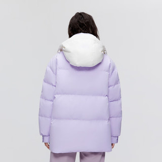 波司登BOSIDENG2023冬季新款女一手长轻暖环保羽绒服小个子穿搭外套 奶昔紫6269 155/80A体重约110以内