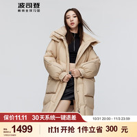 波司登BOSIDENG2023秋冬新款羽绒服女黑金潮酷连帽百搭保暖外套