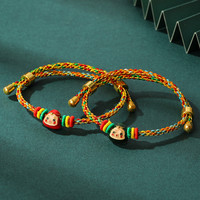 端午节彩绳2024五彩绳六一儿童手绳可调节手链五色线