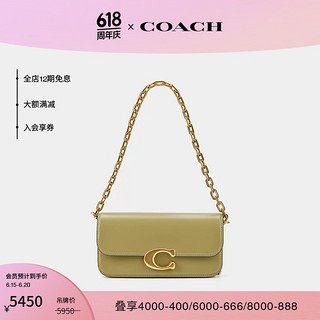 COACH 蔻驰 女士IDOL 23号手袋斜挎包牛皮革真皮女包 B4/苔藓绿色