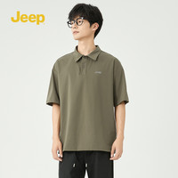 【父亲节】Jeep吉普短袖t恤夏季polo衫男T恤舒适男士男装上衣