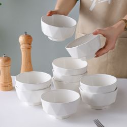 永红淘 陶瓷饭碗景德镇简约家用钻石碗盘组合套装釉下彩陶瓷餐具碗碟餐具