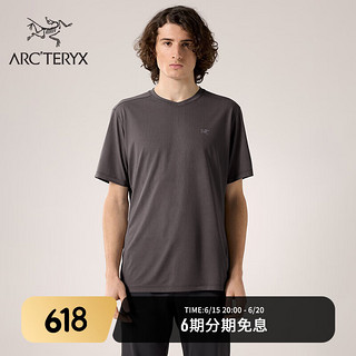 ARC'TERYX 始祖鸟 ARC’TERYX始祖鸟 KADEM CREW SS 透气 男子 速干短袖T恤 Black Heather/黑灰色 L