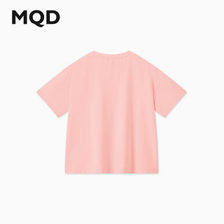 马骑顿（MQD）MQD童装女大童24夏甜美休闲趣味短袖T恤 粉红 130cm