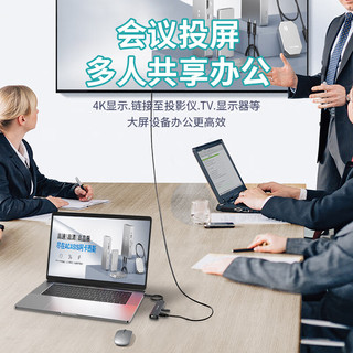  ZHENGDIAN/整电 6合1 Type-C扩展坞 千兆网线口 HDMI转接头 USB-C USB3.0 供电