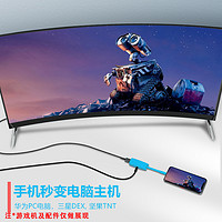 玲魅 Linmath switch便攜投屏OLED充電底座擴展塢NS4K高清電視HDMI轉接頭投屏三合一  3NI2小號藍色