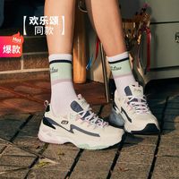 斯凯奇春夏老爹鞋四季系带运动风低帮防滑熊猫鞋厚底时尚女鞋