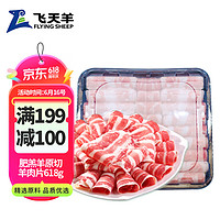 飞天羊 国产草原肥羔羊原切羊肉片618g（冷冻） 火锅食材羊肉