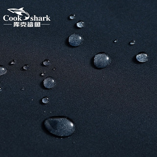 库克鲨鱼（cookshark）户外软壳裤秋冬加绒加厚保暖冲锋登山滑雪防风防水抓绒裤 男款黑色 M