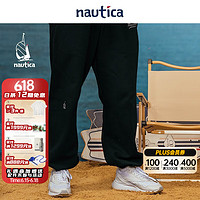 nautica white sail 白帆×JAPAN系列日系宽松中性休闲运动长裤JPKW3106 深绿3UE（231） XS