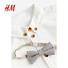 H&M HM童装男婴套装4件式23冬季新款圣诞衬衫背带长裤领结礼服1163017
