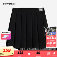 Converse匡威儿童装女童短裙2024夏季百褶裙中大童半身裙CNVG-VS-G018 正黑色 155/61