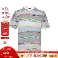 保罗史密斯(paulsmith)男士PS多色条纹短袖T恤白色S父亲节