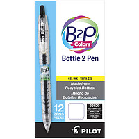 PILOT 百乐 B2P 彩色 - Bottle to Pen, 可更换笔芯和可伸缩中性笔