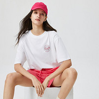 限尺码：Gap 盖璞 男女装夏季LOGO亲肤短袖T恤670381运动休闲上衣