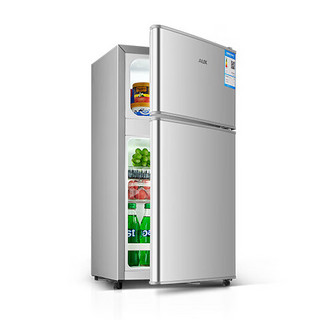 AUX 奥克斯 小冰箱迷你小型双门家用 办公室冷藏冷冻电冰箱节能省电 一级能效-38升银