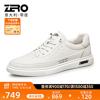 ZERO 零度Zero男鞋板鞋男韩版小白鞋男舒适耐磨休闲鞋百搭男鞋潮 白色 39