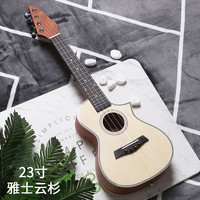 雅萨特奥23英寸尤克里里初学者成人男女乌克丽丽儿童入门四弦小吉他 23英寸缺角云杉+礼包