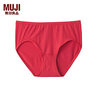 无印良品（MUJI）女式 莱赛尔 中腰内裤 女三角裤 裤头三角裤 红色 L 165/90A