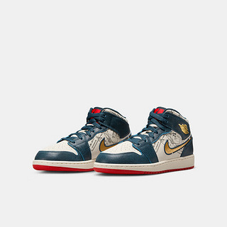 NIKE AIR JORDAN 耐克男女AJ1中帮休闲板鞋内嵌气垫青少年篮球运动鞋 FN1353-400 36码