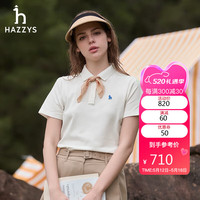 哈吉斯（HAZZYS）女装 2024春夏女士青春活力休闲POLO衫女ASTSE0BBX05