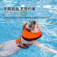 水之梦 大人游泳圈成人脖圈 男女儿童浮圈戏水 免充气学游泳装备泳圈 XL码蓝色(腰带+脖圈)