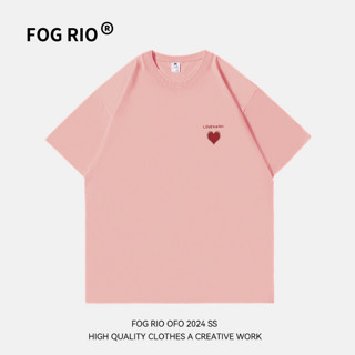 FOG RIO 重磅原创设计新款2024潮牌纯棉重磅情侣短袖T恤男女纯棉t