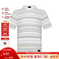 保罗史密斯(paul smith)男士PS常规版条纹短袖T恤 灰白色 S